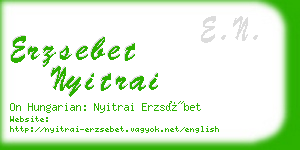 erzsebet nyitrai business card